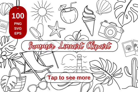 Bring Summer to Life with Vector Coastal Summer Clipart, SVG, PNG