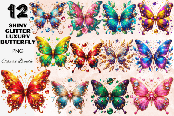 Glittering Butterfly Shiny Butterflies: Sparkle and Fantasy