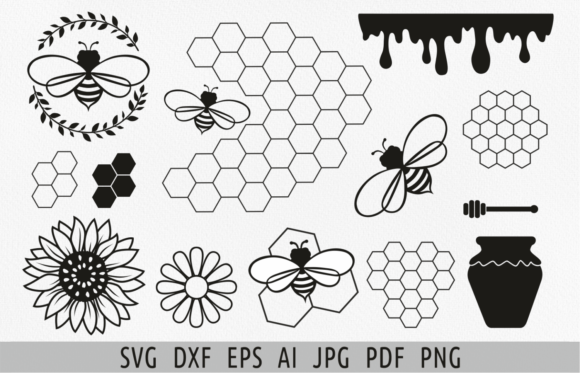 Honey Bee Svg Honeycomb Svg Honey Pot: Sweetening Your Design Projects