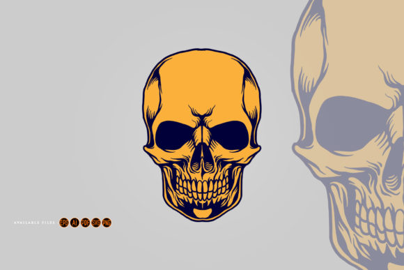 Skull Head Simple Illustrations: Your Go-To Design Asset