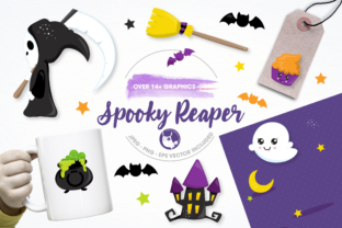 Unleash Eerie Christmas Charm with Spooky Reaper Graphics
